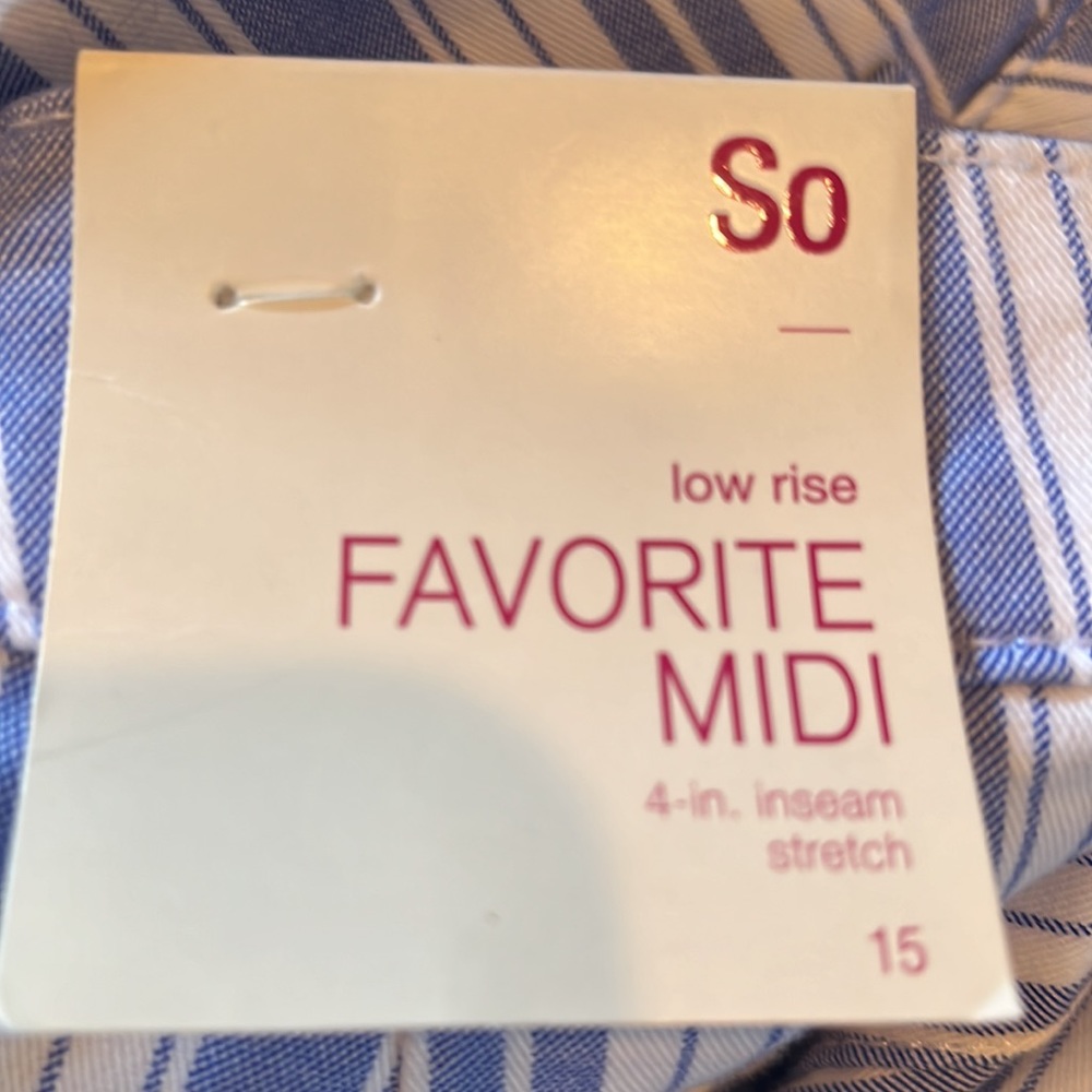 NWT Blue & White Striped Shorts - Picture 5 of 5